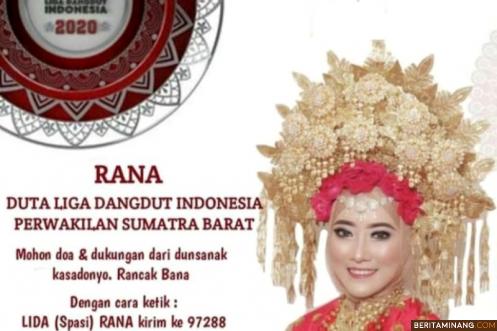 Putri Minang Rana Safira Peserta Liga Dangdut 2020 Asal Solok Selatan. Foto Humas Solsel