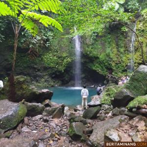 Air terjun Proklamator di Kanagarian Singgalang, Sapuluah Koto, Kabupaten Tanah Datar, Sumatera Barat.