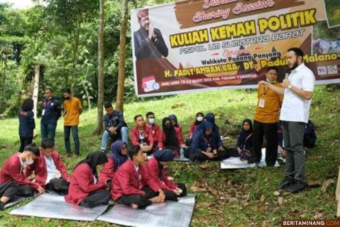 Wali Kota, H. Fadly Amran, BBA Datuak Paduko Malano sharing tentang prinsip dan komitmen dalam menjadi seorang pemimpin.