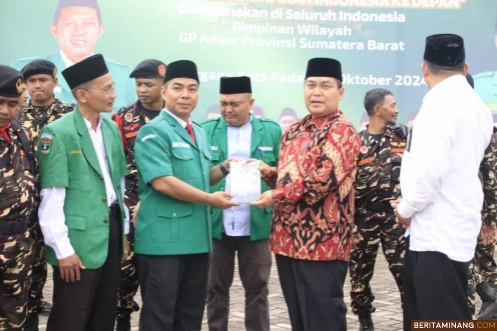  Ansor Sumbar Cetak Sejarah, Pertama Kali Laksanakan Apel Banser di Ibu Kota Provinsi