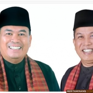 Pasangan Yota Balad-Mulyadi Unggul Sementara Versi Quick Count Internal di Pilkada Kota Pariaman 2024. Foto: Ist.