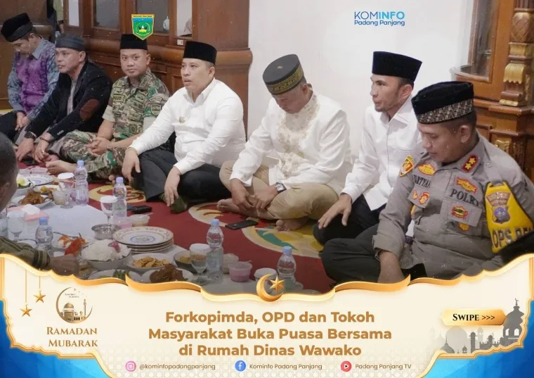 Suasana penuh kehangatan dan kebersamaan terasa di Rumah Dinas Wakil Wali Kota Padang Panjang, Allex Saputra, Jumat (28/3/2025). Foto: Kominfo Padang Panjang