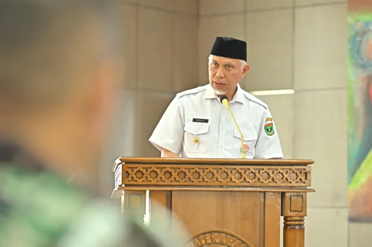 Gubernur Mahyeldi di Padang, Selasa (1/4/2025). Foto:Adpim Sumbar