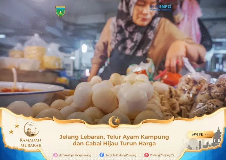 Pedagang menjual telur di Pasar Padang Panjang. Foto: Kominfo Padang Panjang