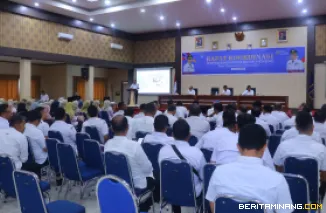 Rapat Koordinasi Tim Percepatan Penurunan Stunting (TPPS) di Aula Ngalau Lantai 3 Balai Kota Payakumbuh, Rabu (14/05/2025).