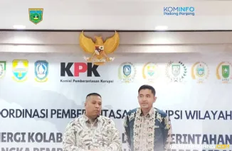 Wali Kota Padang Panjang, Hendri Arnis ketika hadiri Rakor Pemberantasan Korupsi Wilayah I yang diselenggarakan KPK RI, Jumat (9/5/2025), di Gedung Merah Putih KPK, Jakarta. Foto:Kominfo Padang Panjang