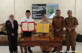 Pemko Payakumbuh menandatangani nota kesepahaman kerja sama dengan Universitas Abdurrab Riau, Selasa (24/06/2025), di Pendopo Rumah Dinas Wali Kota Payakumbuh.