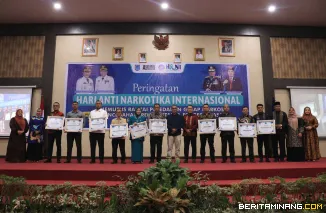 Peringatan Hari Anti Narkotika Internasional (HANI) Tahun 2025 di Aula Ngalau Indah Balai Kota Payakumbuh, Kamis (26/06/2025) malam.