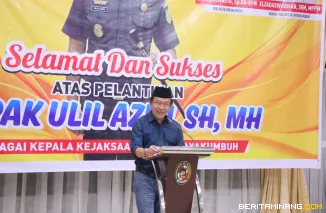 Wali Kota Payakumbuh Zulmaeta, menghadiri acara penyambutan Kepala Kejaksaan Negeri (Kajari) Payakumbuh yang baru, Ulil Azmi, di Rumah Dinas Bupati Lima Puluh Kota, Rabu (16/07/2025) malam.