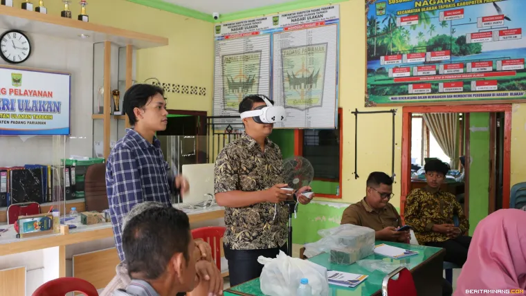 Suasana Simulasi Virtual Reality (VR).