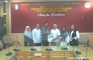 Pimpinan FBS UNP menerima kunjungan dari Bappeda Kabupaten Lebong, Bengkulu, dalam rangka menjajaki peluang implementasi kerja sama strategis, Senin (22/9/2025).