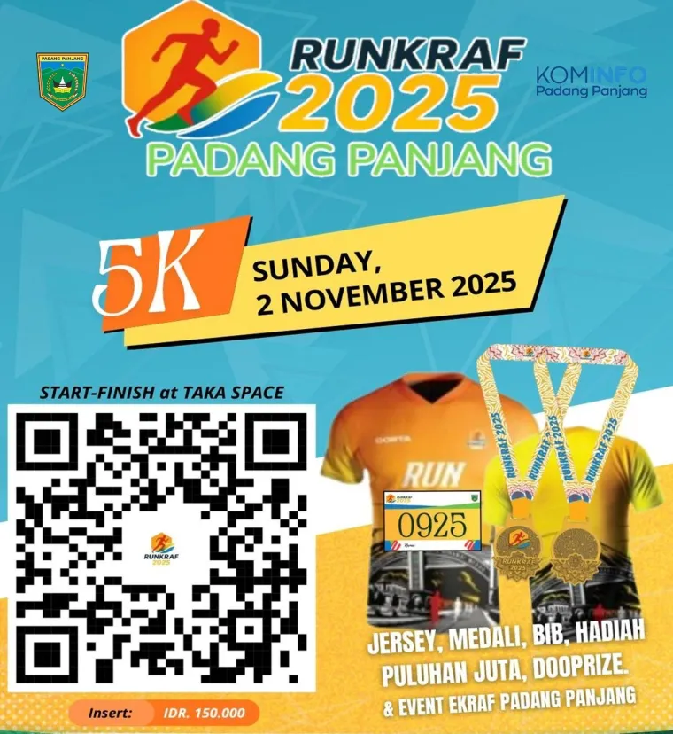 RunKraf 2025, Lomba Lari dan Kreativitas Perdana di Padang Panjang