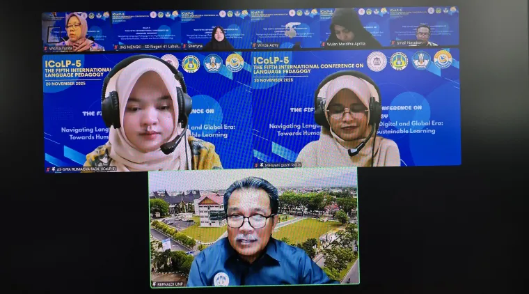 Wakil Rektor Prof. Refnaldi Buka Konferensi Internasional ICoLP-5 Prodi IKB FBS Universitas Negeri Padang pada Kamis (20/11). Foto MR.