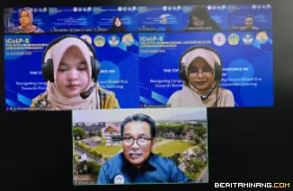 Wakil Rektor Prof. Refnaldi Buka Konferensi Internasional ICoLP-5 Prodi IKB FBS Universitas Negeri Padang pada Kamis (20/11). Foto MR.