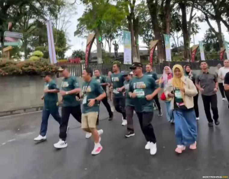 Suasana lari Minang Geopark.