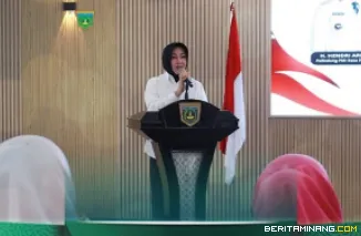 Istri Wali Kota Padang Panjang, Ny. Maria Feronika Hendri yang resmi dipilih sebagai Ketua Palang Merah Indonesia (PMI) Kota Padang Panjang masa bakti 2026--2031. Foto: Kominfo Padang Panjang