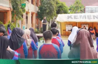 Suasana Momentum Hari Kesiapsiagaan Bencana 2026 yang dipusatkan di SMP Negeri 5 Padang Panjang, Ahad (26/4/2026). Foto: Kominfo Padang Panjang