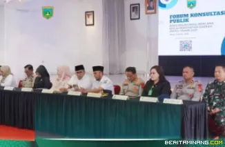Pemerintah Kota Padang Panjang menggelar Forum Konsultasi Publik Rancangan Awal Rencana Kerja Pemerintah Daerah (Ranwal RKPD) Tahun 2027 di Hall Lantai III Balai Kota, Rabu (4/3/2026) ini, dihadiri Wali Kota Hendri Arnis. Foto: Kominfo Padang Panjang