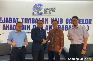 Rektor Universitas Negeri Padang (UNP) Krismadinata, Ph.D. ketika berada di Universiti Malaysia Perlis (UniMAP), Senin (2/2/2026). Foto: Humas UNP