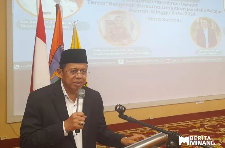 Ketua Pengurus Wilayah Nahdlatul Ulama (Ketua PWNU) Sumatera Barat (Sumbar) Prof. H. Ganefri, Ph.D.  Foto: BeritaMinang