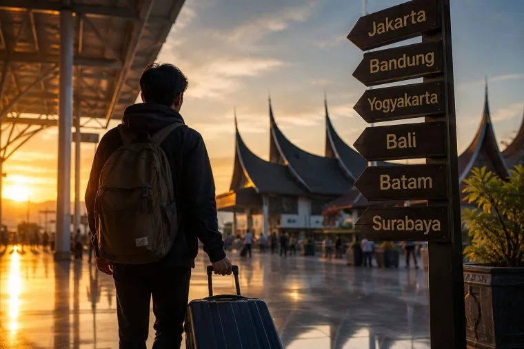 Ilustrasi Fenomena FOMO dalam Tradisi Merantau Generasi Muda Minangkabau