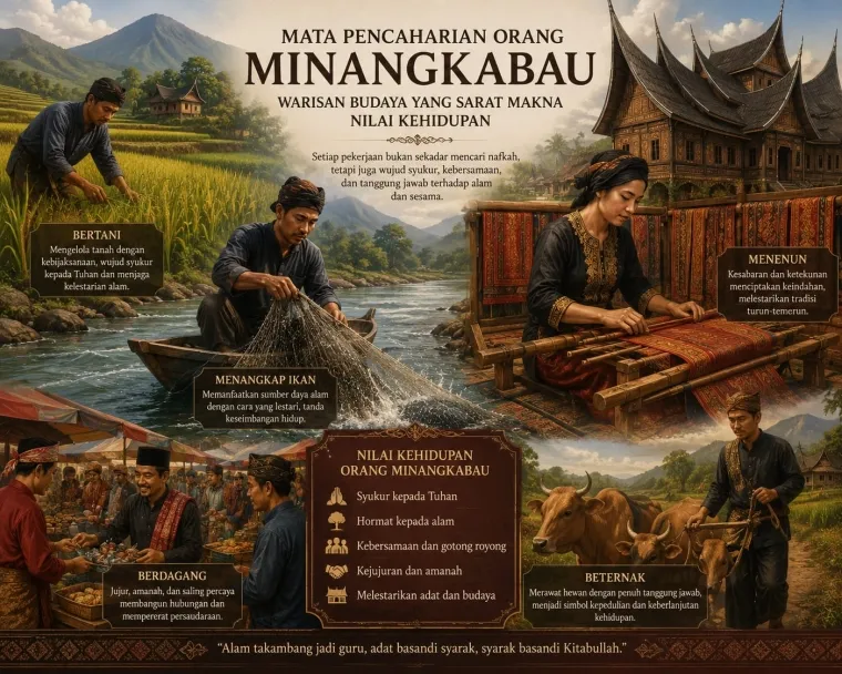 Ilustrasi Mata Pencaharian,Warisan Budaya Minang Nan Sarat Makna Bernilai Kehidupan