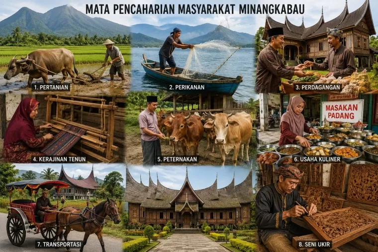 Ilustrasi Sistem Mata Pencarian di Minangkabau Sumbar