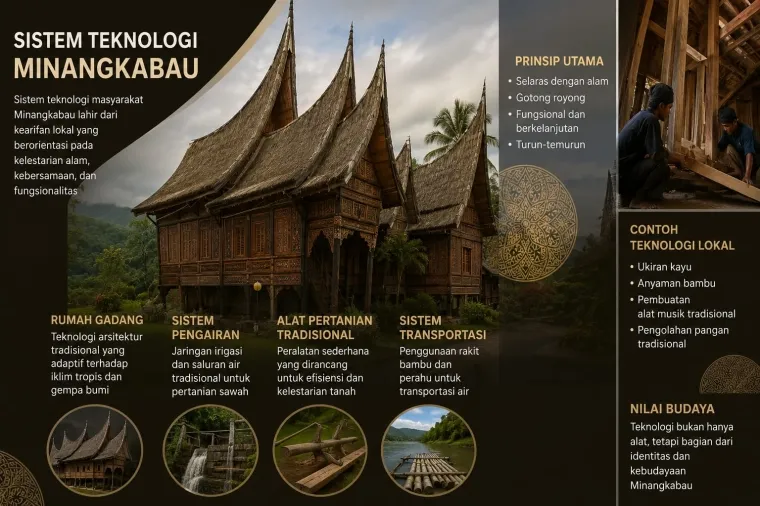 Ilustrasi Sistem Teknologi dalam Kearifan Budaya Minangkabau