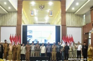 Pemko Bukittinggi gelar Rakor bersama Pemkab. Agam membahas rencana pengadaan lahan untuk pembangunan jalan tol Bukittinggi-Sicincin di Aula Balaikota Bukittinggi Senin, (8/6)