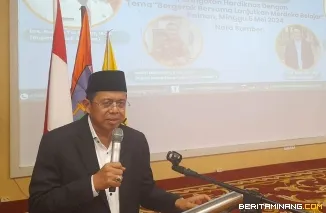 Ketua Pengurus Wilayah Nahdlatul Ulama (Ketua PWNU) Sumatera Barat (Sumbar) Prof. H. Ganefri, Ph.D.  Foto: BeritaMinang