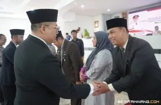 Wako Hendri Lantik Pj Sekdako, Kepala BPBD Kesbangpol dan Kasat Pol PP Damkar