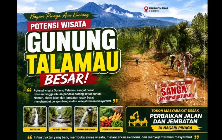 Wisata Gunung Talamau Punya Potensi Besar, Tokoh Masyarakat Desak Perbaikan Jalan dan Jembatan