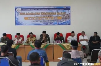 Suasana Pengajian Rutin dan Silaturahmi yang digelar di ruangan MUI Padang Panjang di Islamic Centre, Kamis (2/7/2026) dengan agenda program pembinaan mental dan spiritual bagi komunitas sopir angkot dan ojek. Foto: Kominfo Padang Panjang