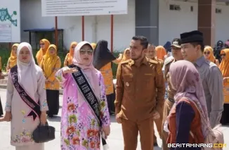 Suasana kunjungan Penelaah Teknis Kebijakan Direktorat Pendidikan Anak Usia Dini (PAUD) Kementerian Pendidikan Dasar dan Menengah (Kemendikdasmen) Putry Rahyuni di kawasan Sport Centre Padang Panjang, Selasa (30/6/2026). Foto: Kominfo Padang Panjang