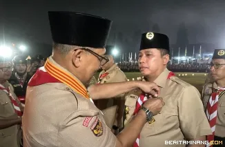 Wako Hendri Arnis Raih Lencana Darma Bakti Nasional, Dedikasikan untuk Gerakan Pramuka Padang Panjan