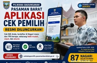 Himbauan Pilwana Badunsanak Pasaman Barat, Aplikasi Cek Pemilih Resmi Diluncurkan, Masyarakat Diminta Pastikan NIK dan TPS (1/9). Foto : Ai