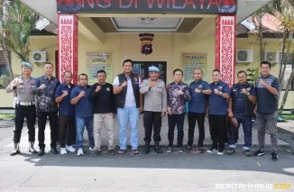 Satreskrim Polres Pasaman Barat Sambut Silaturahmi PWI, guna Perkuat Sinergitas Polri dan Insan Pers. (25/9). Foto : h