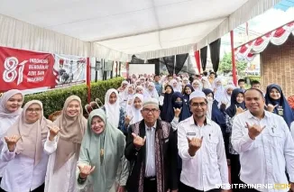 Peserta workshop edukatif kultural di museum rumah kelahiran Bung Hatta melibatkan pelajar SMP se Kota Bukittinggi, Senin,(26/08)