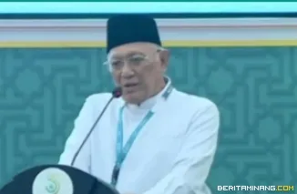 Gus Kikin menyampaikan pidato perdana sebagai Ketum PBNU, Senin (31/8/2026). Foto:Nuonline