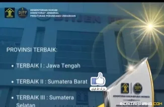 Ilustrasi penghargaan Terbaik II Anugerah Legislasi Daerah (ALD) 2026.