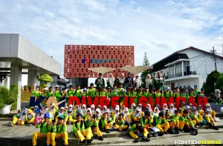 Rabu (13/5) KAI Divre II Sumbar menerima kunjungan edukasi dari 88 siswa SD Plus Lillah di Stasiun Padang. Foto: Humas KAI Divre II Sumbar