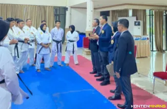 Suasana Penataran Wasit Karate Peraturan World Karate Federation (WKF) Edisi 2026 di Kota Pariaman, Jumat (15/5/2026).  Foto: Humas KONI Sumbar